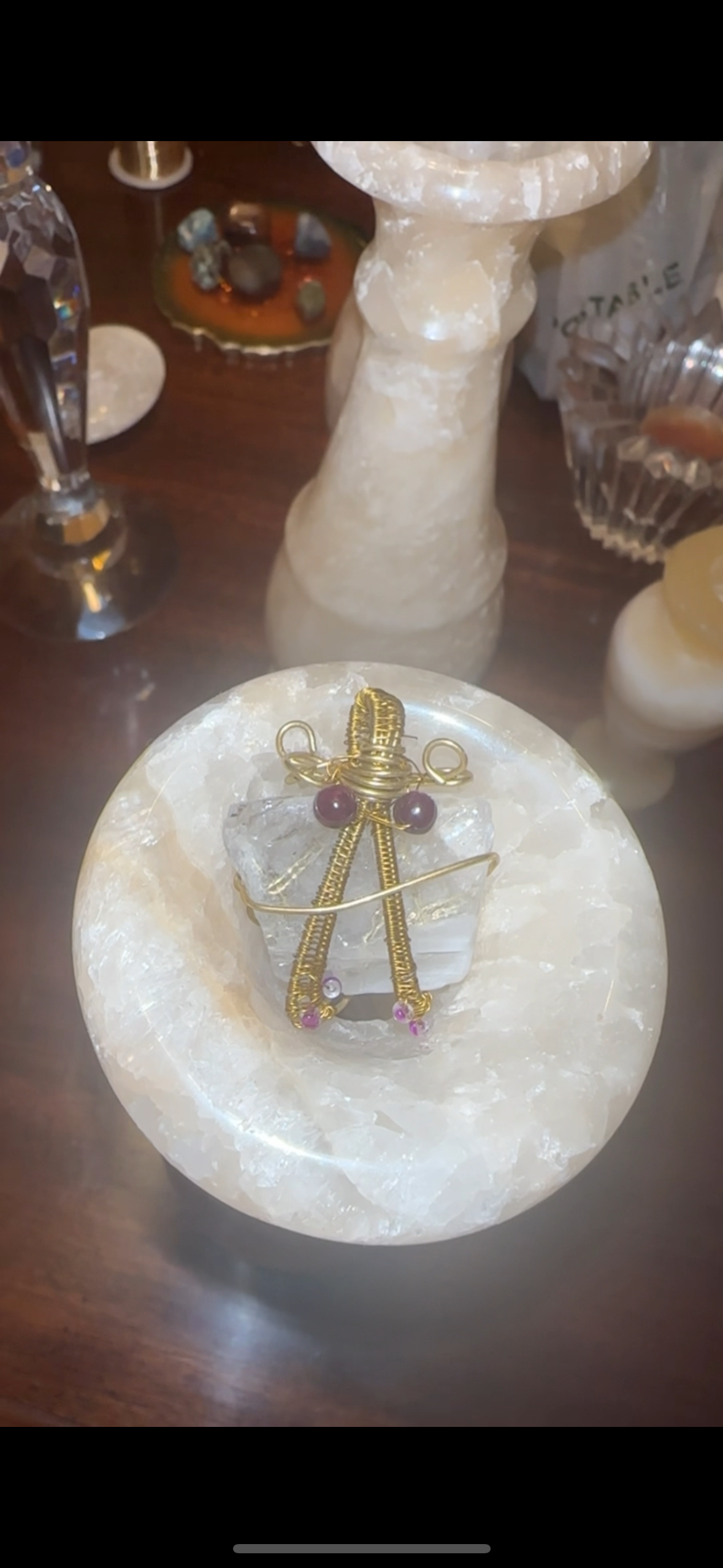 Lemurian soul mission quartz pendant 💜