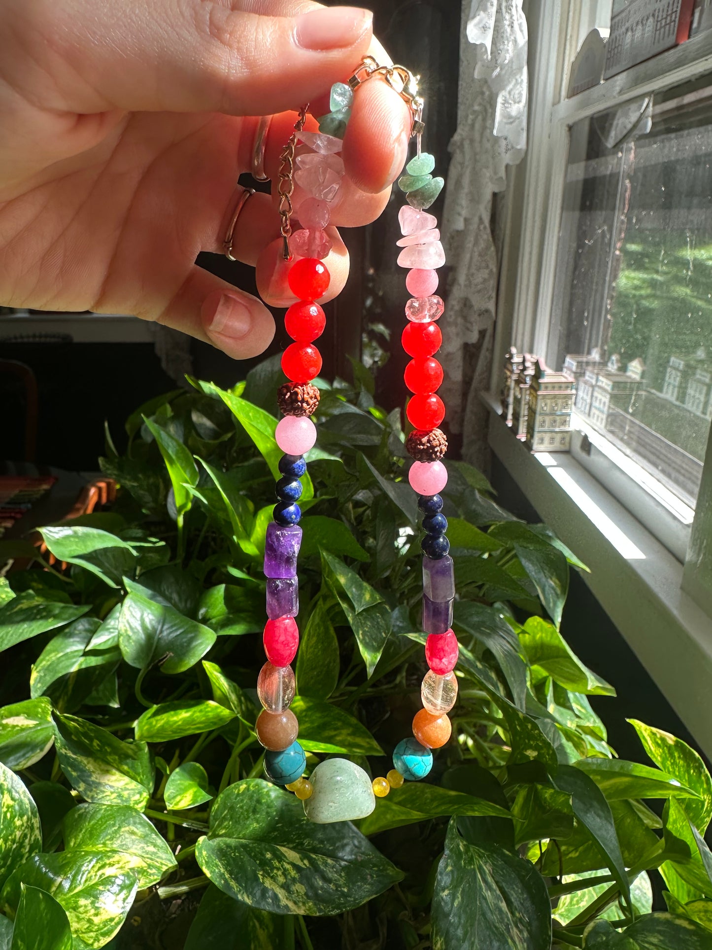 Elemental Strength choker 🧡🩷❤️💚