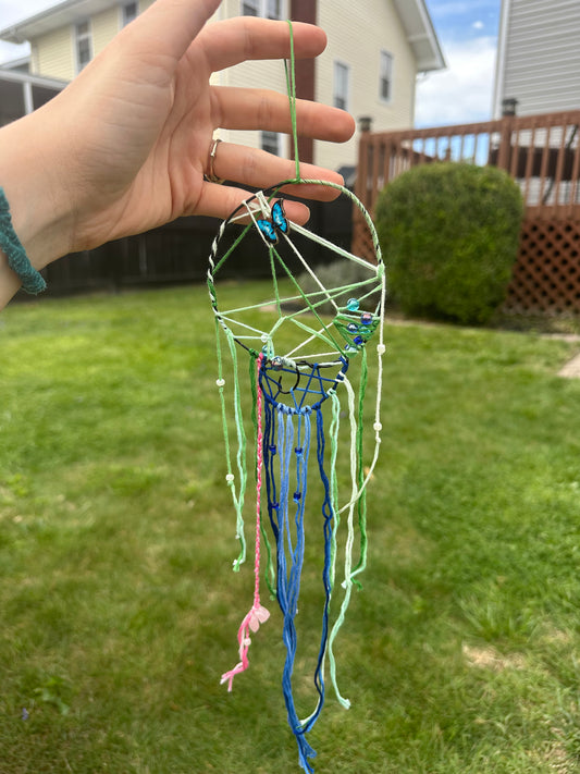 Handmade Butterfly + Rose Quartz Dream Catcher 🦋🩷🥰