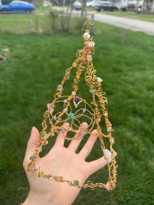 Brass Flower of Life Pyramid ✨🌸✨