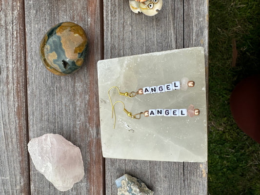 Rose Quartz “Angel” Earrings